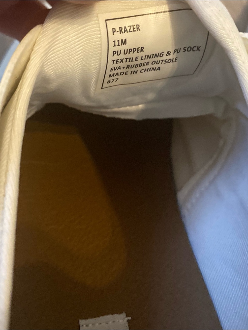 Steve Madden P-Razer White Sneaker Lace Up Lightweight Perforated Men's Size 11 - Picture 6 of 7